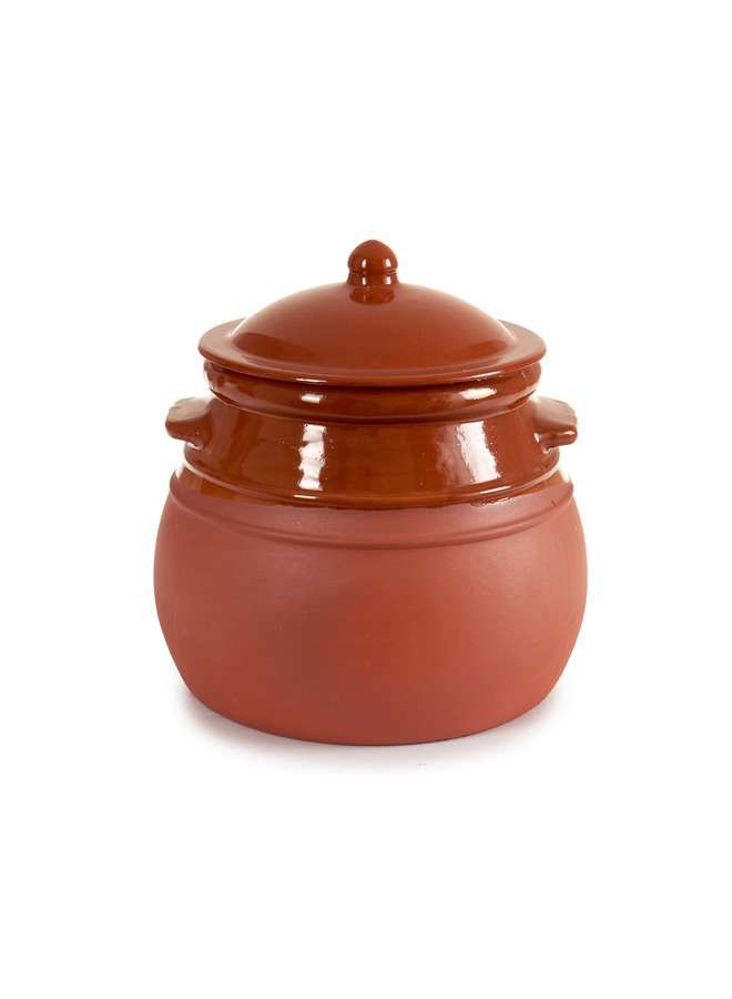 Brown Terracotta Belly Cooking Pot 4.5 Liter, Sapin