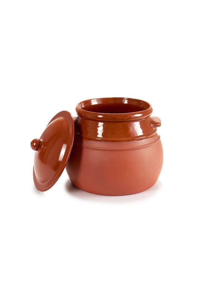 Brown Terracotta Belly Cooking Pot 4.5 Liter, Sapin