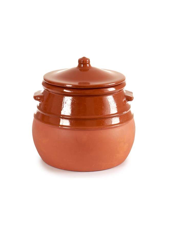 Brown Terracotta Belly Cooking Pot 3.5 Liter, Sapin