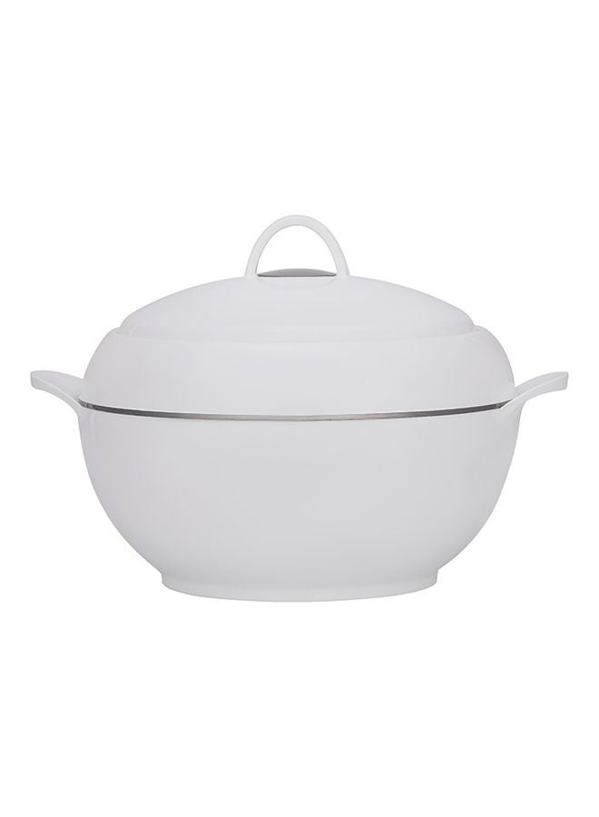 Omega Gold Insulated Casserole, Firm Twist Lock, RF11154 | Strong Handles | 5000ml Double Wall Insulated Serving Pot, Chapati Storage Box, Roti Serving Pot, Chapati Dabba White