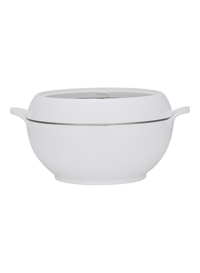 Omega Gold Insulated Casserole, Firm Twist Lock, RF11154 | Strong Handles | 5000ml Double Wall Insulated Serving Pot, Chapati Storage Box, Roti Serving Pot, Chapati Dabba White