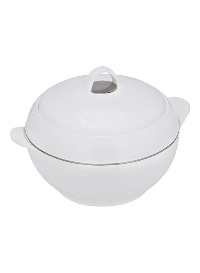 Omega Gold Insulated Casserole, Firm Twist Lock, RF11154 | Strong Handles | 5000ml Double Wall Insulated Serving Pot, Chapati Storage Box, Roti Serving Pot, Chapati Dabba White