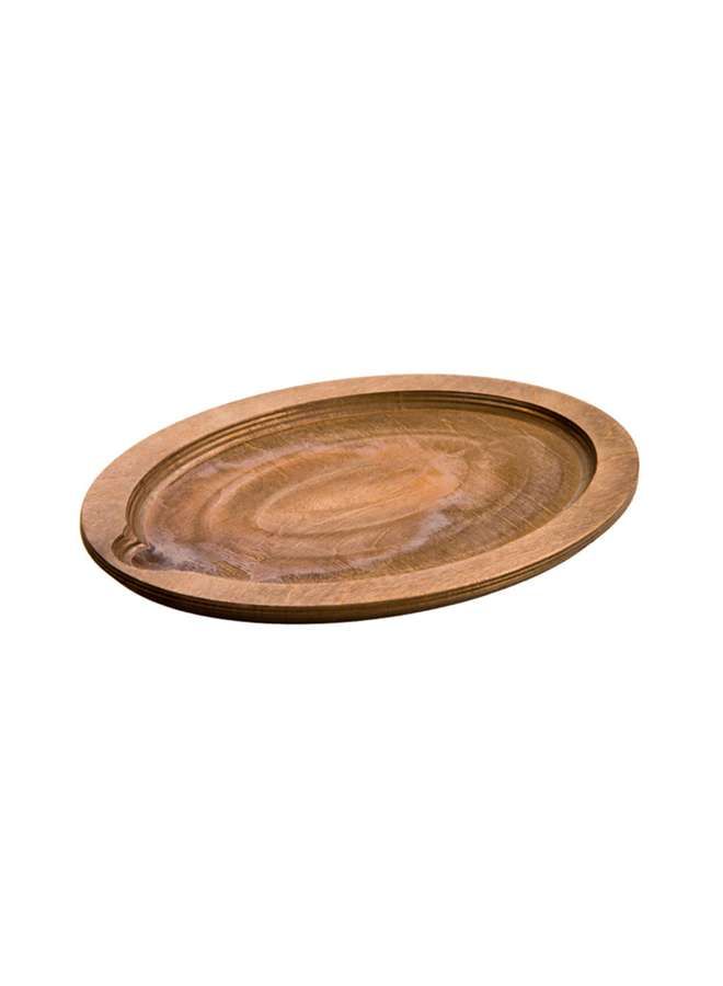 Wooden Oval Wood Underliner Walnut Stain USA