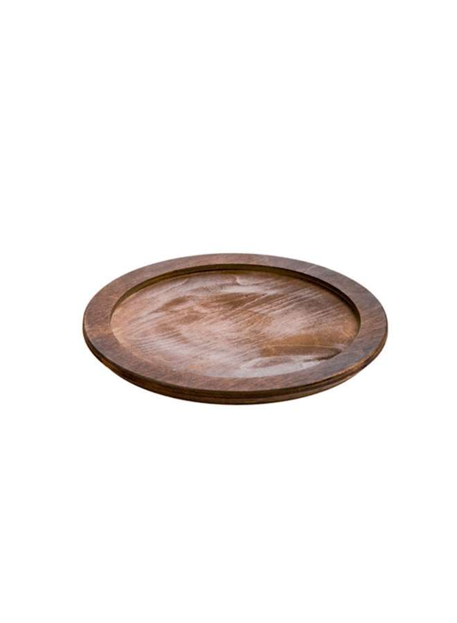 Wooden Round Wood Underliner Walnut Stain, 25.40 cm Diameter USA