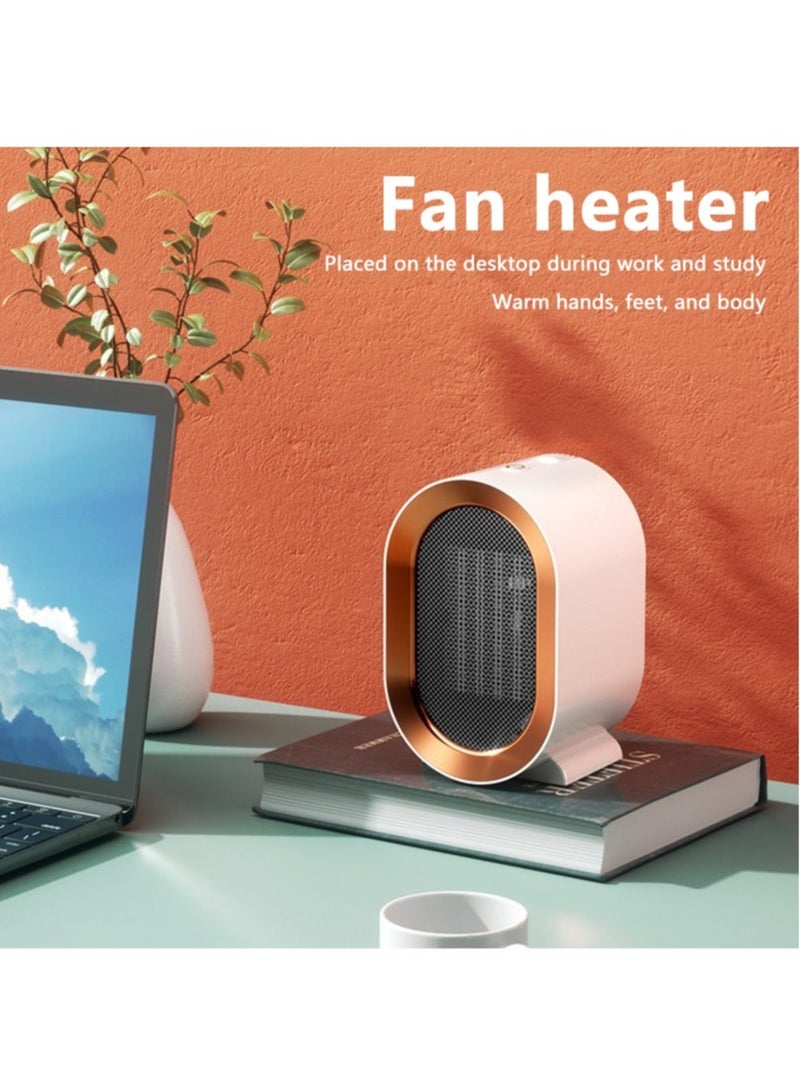 1200W Electric Fan Heater, Desktop Warm Air Blower Home Appliances (White)