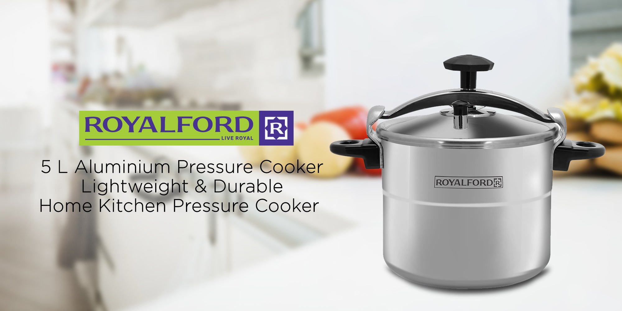 Aluminium Pressure Cooker Silver