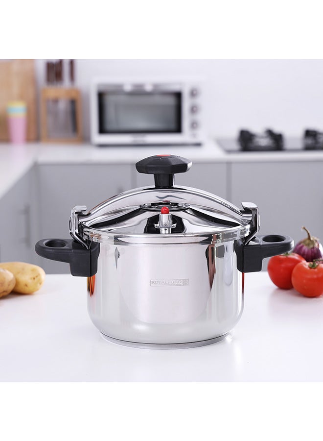 Stainless Steel Lightweight And Durable Home Kitchen Pressure Cooker With Lid 5Liters