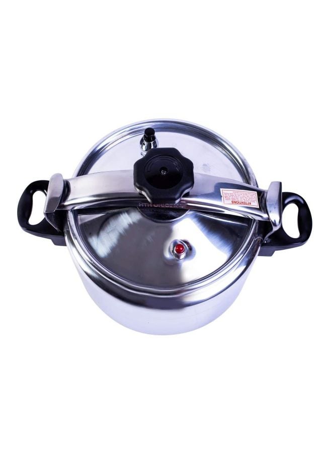 Aluminium Pressure Cooker Silver/Black 8Liters