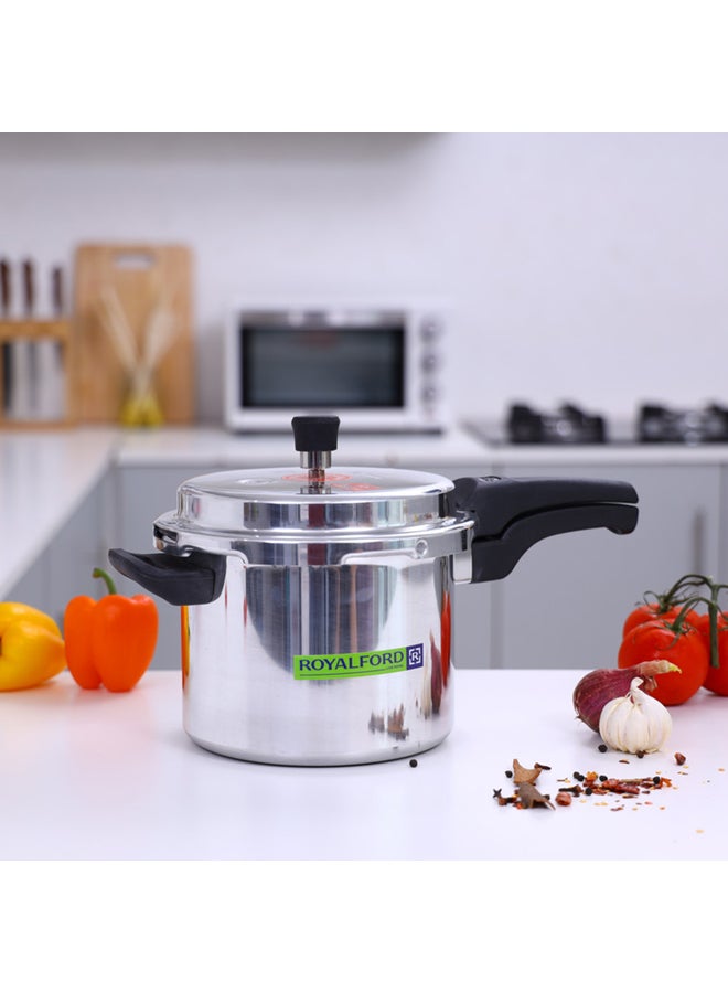 3L Aluminium Pressure Cooker Heavy Duty Induction Compaitable Uniform Heating Convenient To Use High Quality Aluminium Multicolour