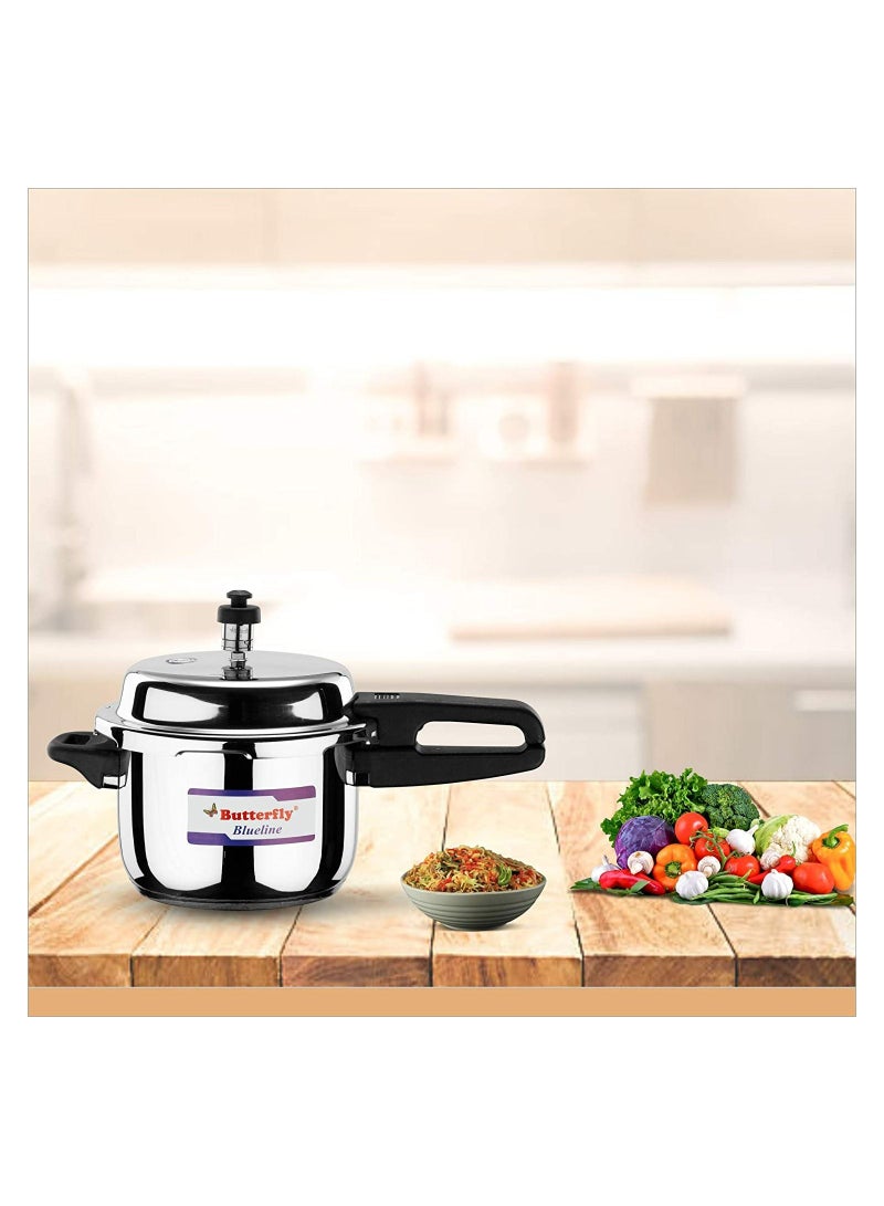 3Liters Butterfly BL-3L Blue Line Stainless Steel Pressure Cooker With Locking Lid silver