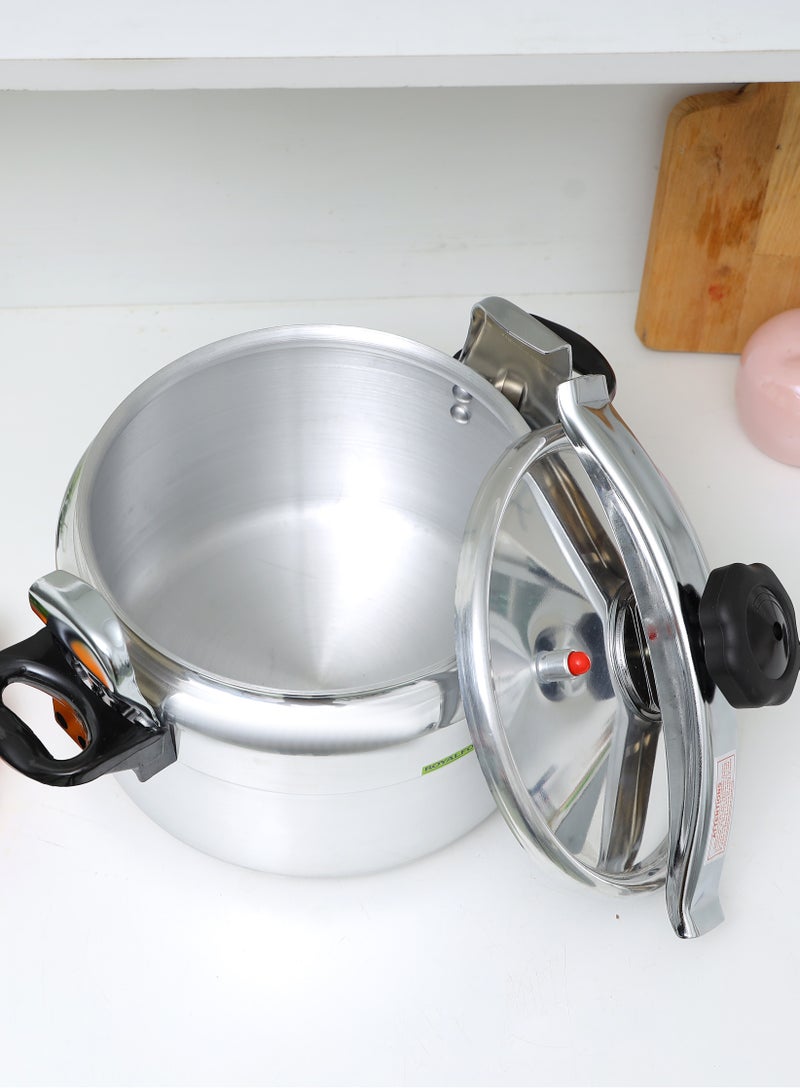 Aluminum Pressure Cooker- RF11176| Equipped with Multi-Safety Device and Unique Pressure Indicator Durable Aluminum Alloy Construction with Firm Handles 11Liters