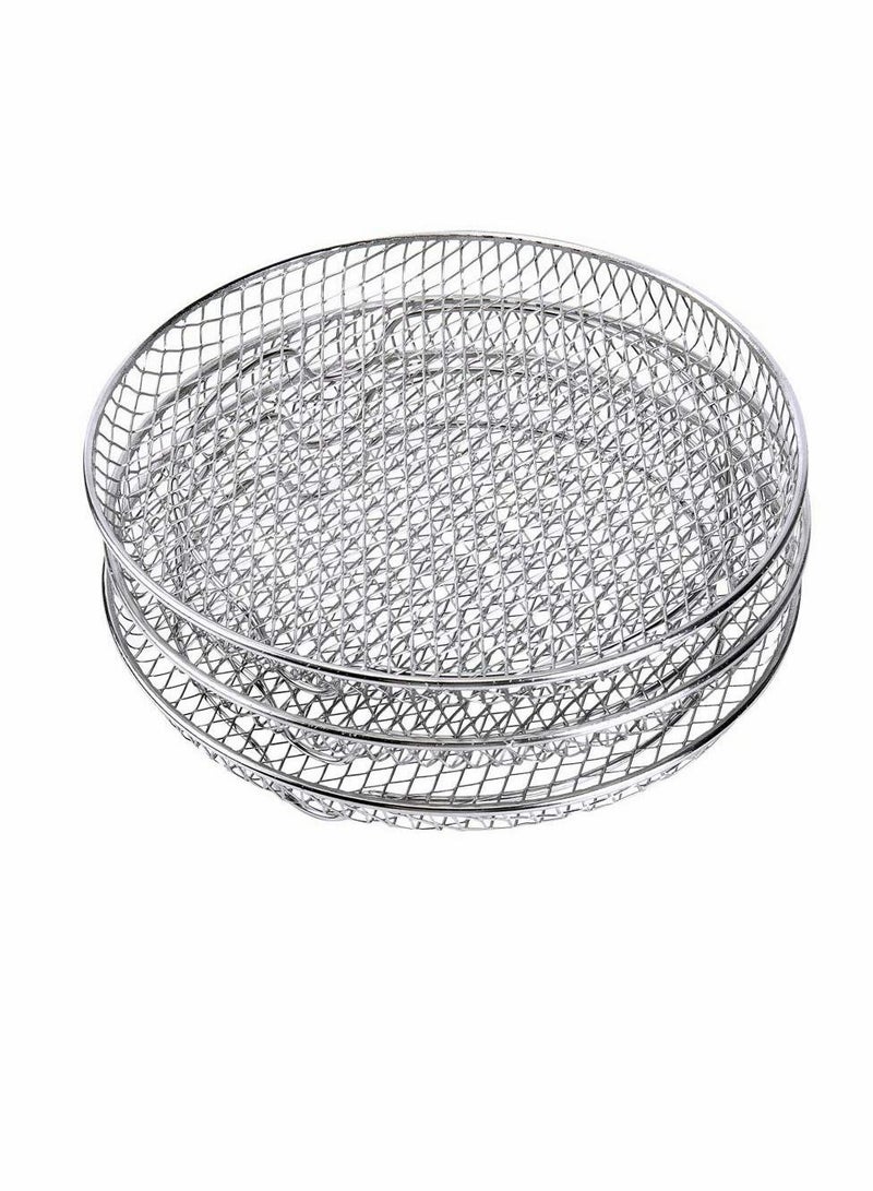 Air Fryer Three Stackable Dehydrator Racks, KASTWAVE Stainless Steel Rack Fit all 4.2QT - 5.8QT fryer, Oven, Press Cooker, Flow Racks