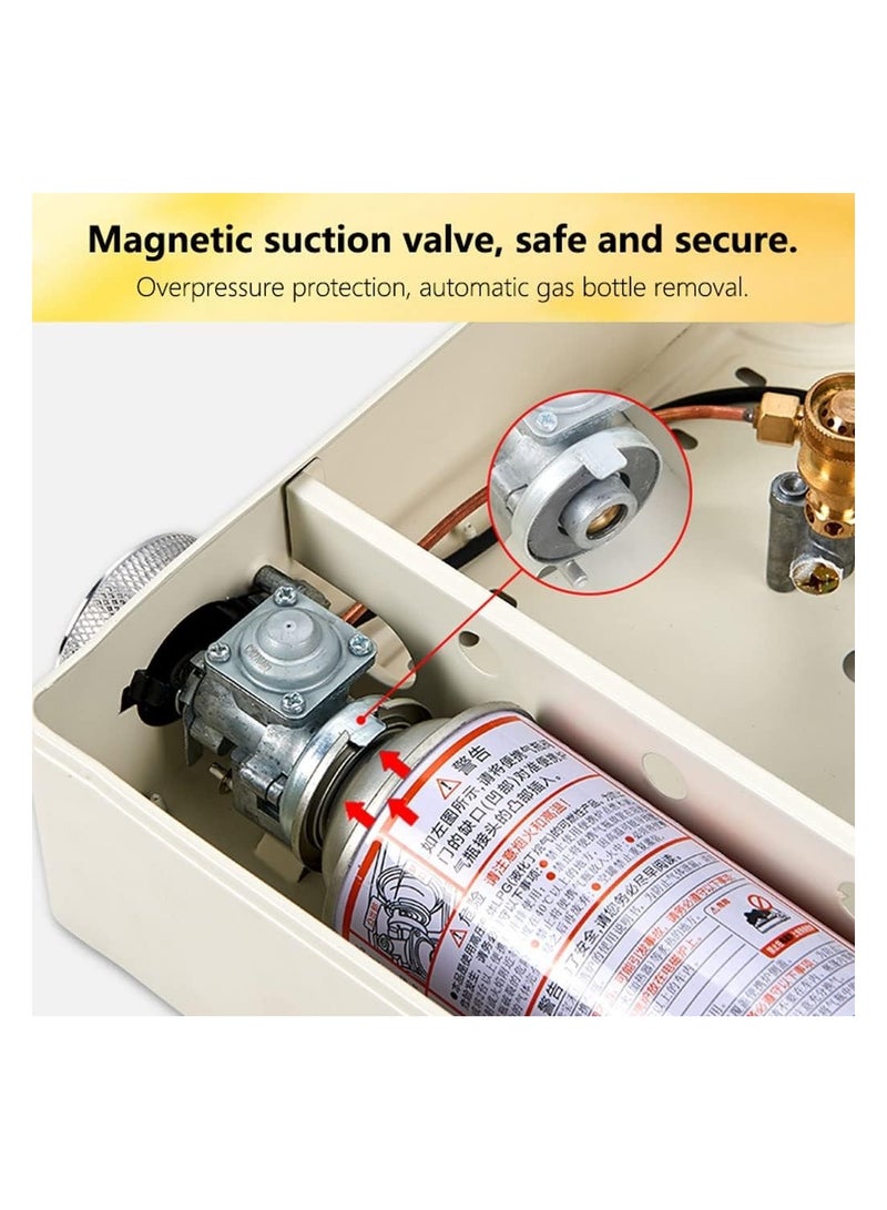 Gas Cooker Portable Gas Stove Set, Camping Stove Gas Stove 3 Flames Gas Stove for Gas Bottle, Camping Stove Burner Paste Stove Gas Cooker Table Cooker Camping Gas Grill for Camping