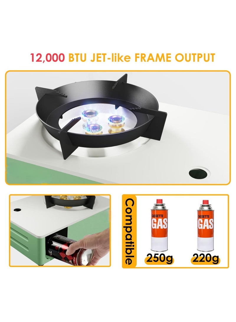 Gas Cooker Portable Gas Stove Set, Camping Stove Gas Stove 3 Flames Gas Stove for Gas Bottle, Camping Stove Burner Paste Stove Gas Cooker Table Cooker Camping Gas Grill for Camping