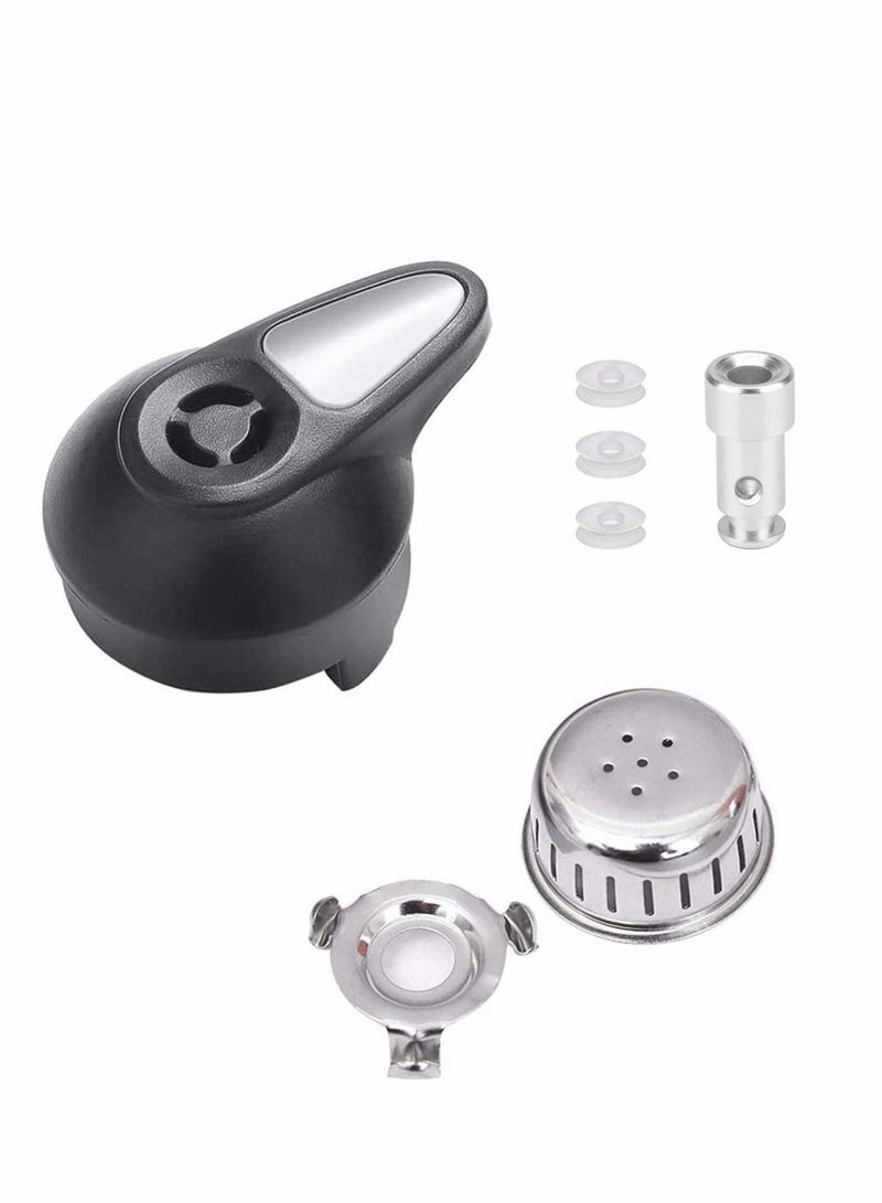 Steam Valve, Pressure Cooker Valve Replacement Part Accessories, with 3 Silicone Caps