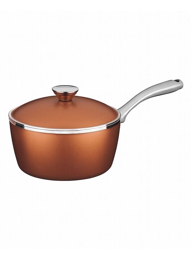 Lyon 20cm 2.8L Golden Forged Aluminum Saucepan with Interior Starflon High Performance PFOA Free Nonstick Coating