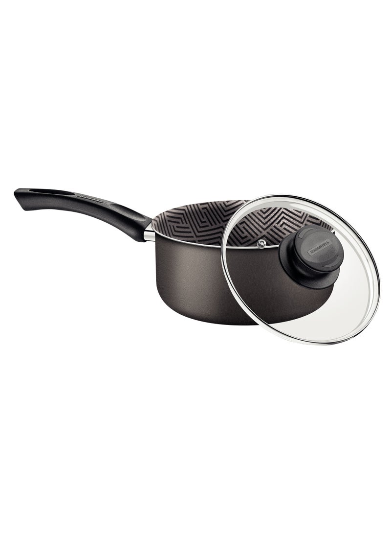 Since 1911,Made in Brazil- Paris 22cm Graphite Aluminum Saucepan with Internal PFOA Free Nonstick Coating