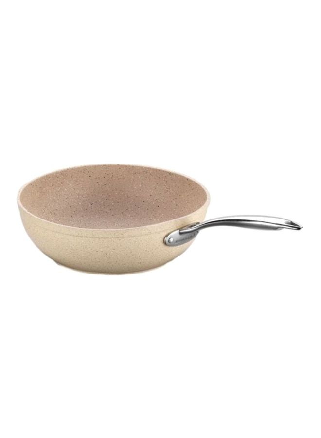 Granita Wok Pan Beige/Silver 24x6.5cm