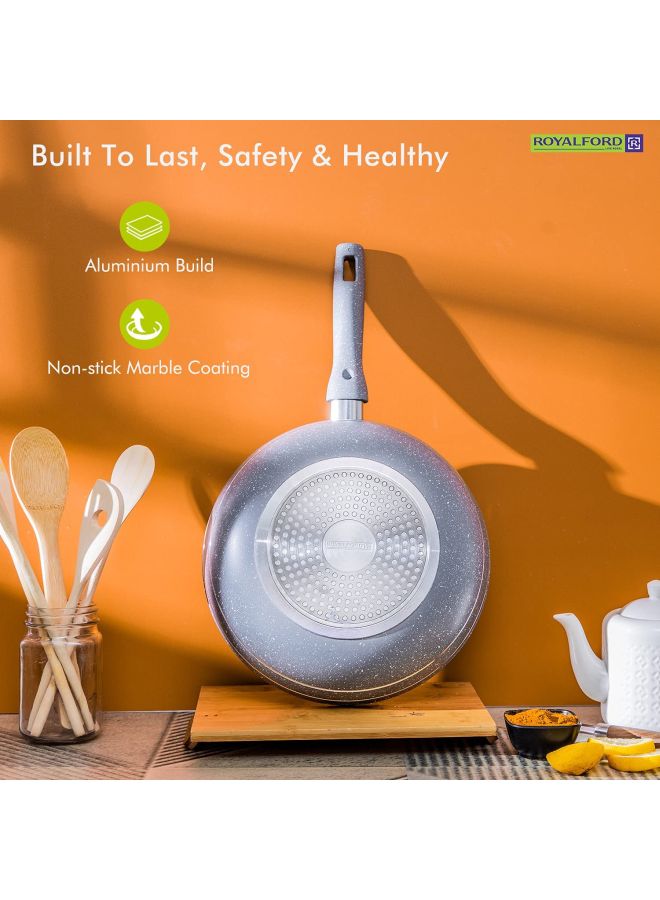 Forged Aluminum Wok Pan Grey/Silver