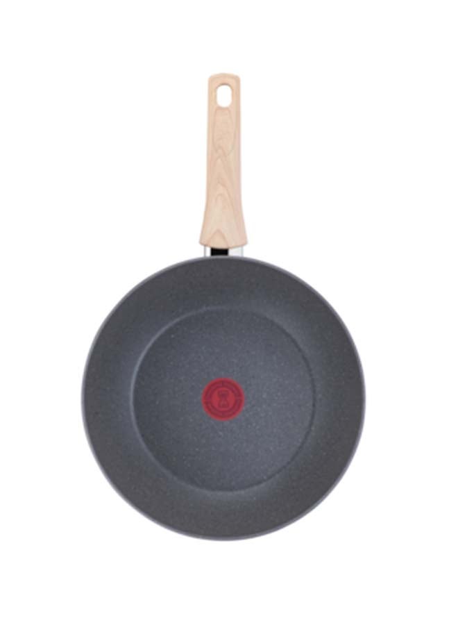 G6 Natural Force Wokpan With Thermo-Spot Aluminium Grey 28cm