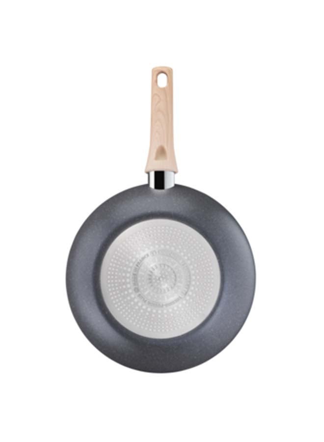 G6 Natural Force Wokpan With Thermo-Spot Aluminium Grey 28cm