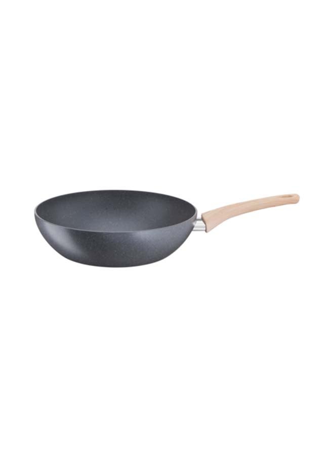 G6 Natural Force Wokpan With Thermo-Spot Aluminium Grey 28cm