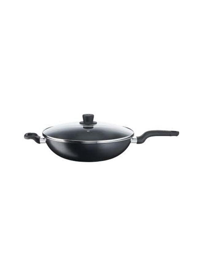 Cook Easy Xl 36 Cm Non-Stick Wokpan With Lid, Aluminium Black 36 cmcm
