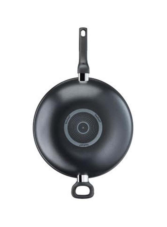 Cook Easy Xl 36 Cm Non-Stick Wokpan With Lid, Aluminium Black 36 cmcm