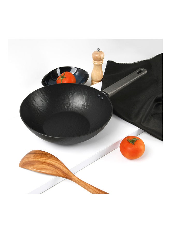 Wok Pan Aluminum With Induction Bottom Vela Rock Series Non-Stick Black/Silver 28x8cm