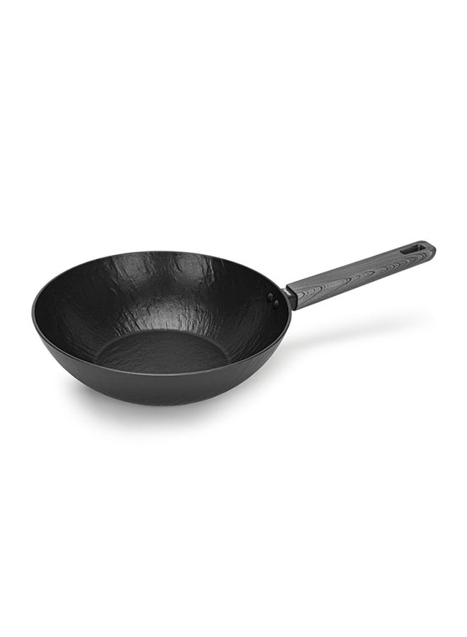 Wok Pan Aluminum With Induction Bottom Vela Rock Series Non-Stick Black/Silver 28x8cm