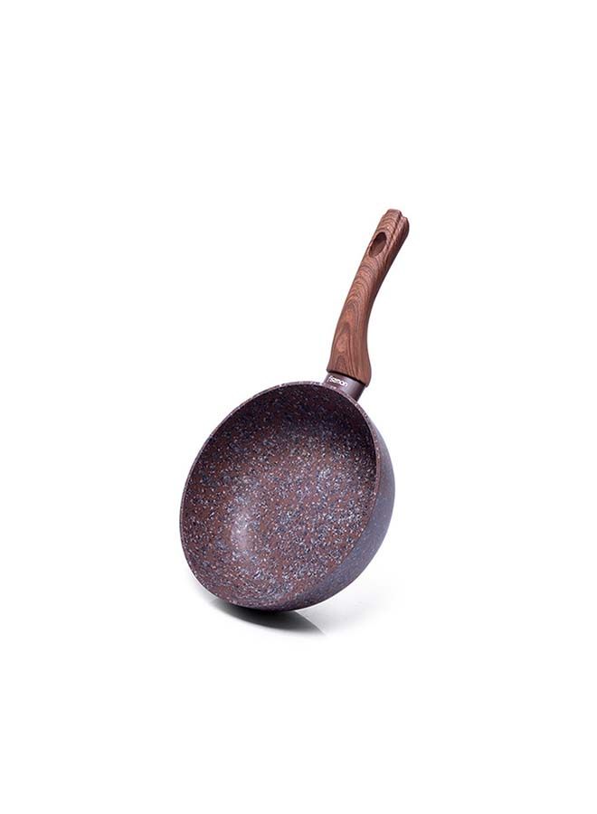 Magic Brown Series Non-Stick Coating Deep Frying Pan With Induction Bottom And Bakelite Handle 28x8.1cm