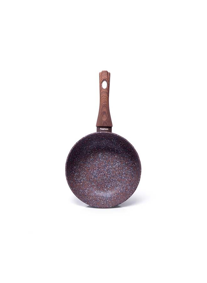 Magic Brown Series Non-Stick Coating Deep Frying Pan With Induction Bottom And Bakelite Handle 28x8.1cm