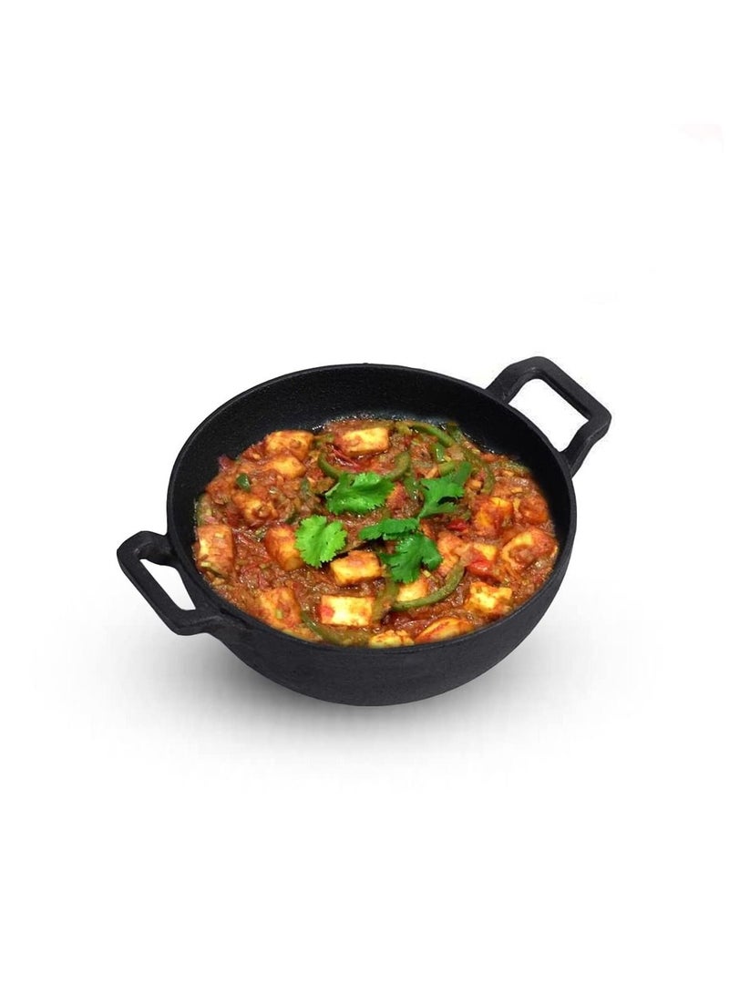 Pre Seasoned Cast Iron Kadhai  10 Inch
