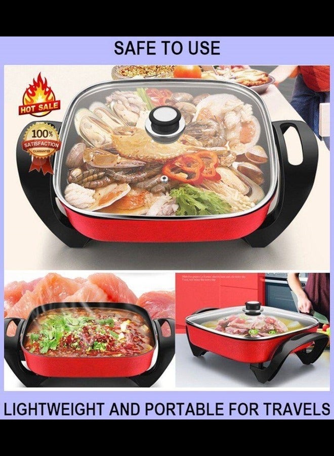 DESSINI Electric Heating Pot Multifunction Non-Stick Grill Frying Hot Pan Cooker