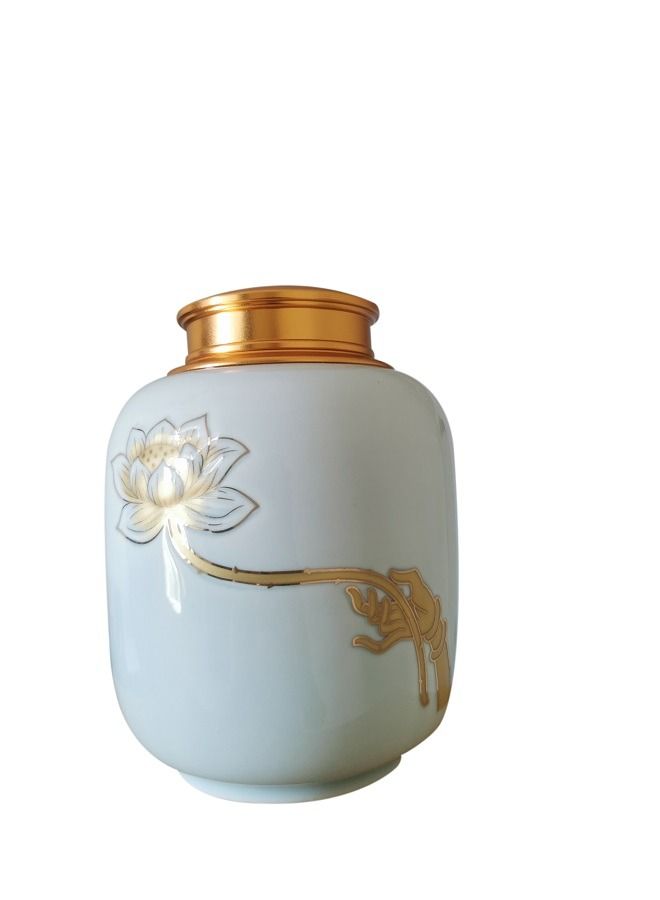 Ceramic Tea Jar Kitchen Canisters: Food Container Vintage Airtight Canister Spice Pot Pantry Organization for Serving Tea Coffee Candy