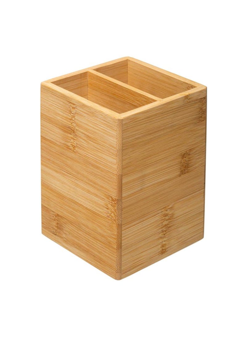 Bamboo Utensil Holder 10 X 10 X 15 Cm