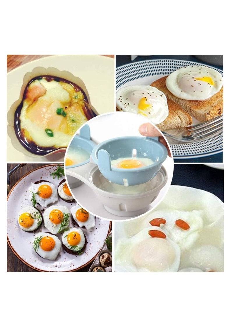 Microwave Egg Poacher, Poached Cooker with Measure Cup, Dishwasher Safe BPA Free, Maker Steamer Kitchen Gadget Home Gift