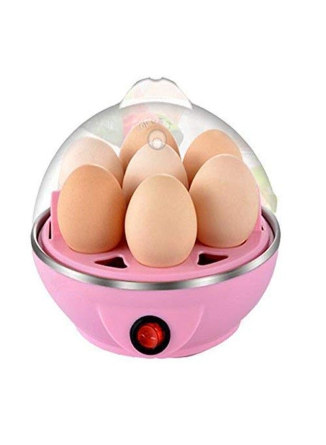 Electric Egg Cooker Boiler Maker - 7 Egg Capacity, Soft, Medium or Hard Boil, Noise-Free Technology, Auto Shut Off - White, Includes Egg Slicer - Fast & Easy Cooking, Ideal for Breakfast