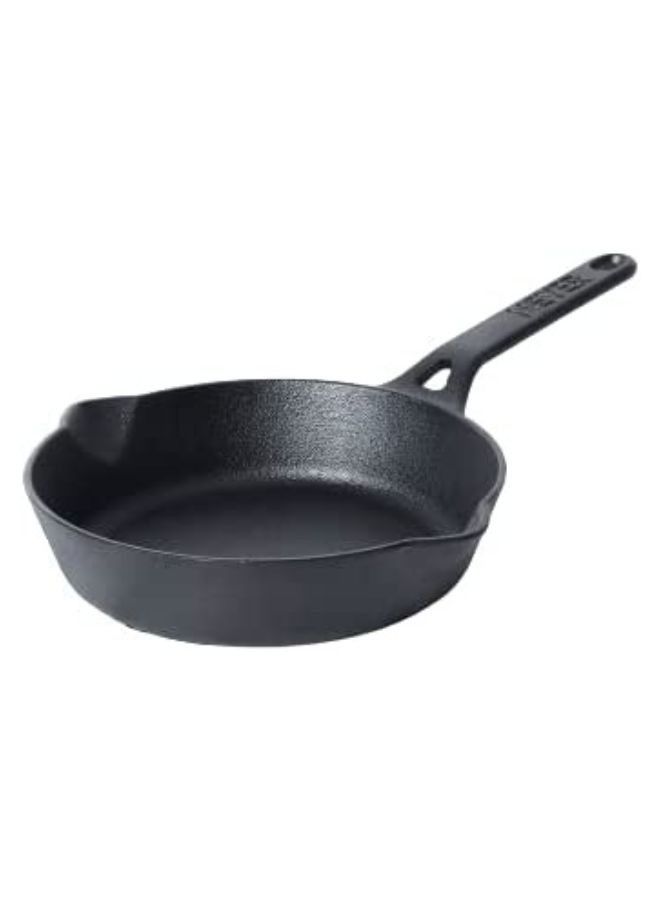 Meyer Cast Iron Skillets 22cm | Pre-seasoned Oven Safe Cookware | Indoor/Outdoor Use for Camping Induction Safe | Cast iron frying pan (Black)