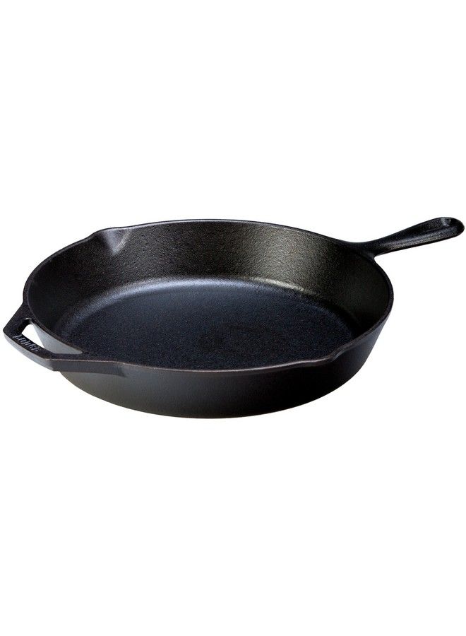 Seasoned Cast Iron Skillet With Scrub Brush 12 Inch Cast Iron Frying Pan With 10 Inch Bristle Brush