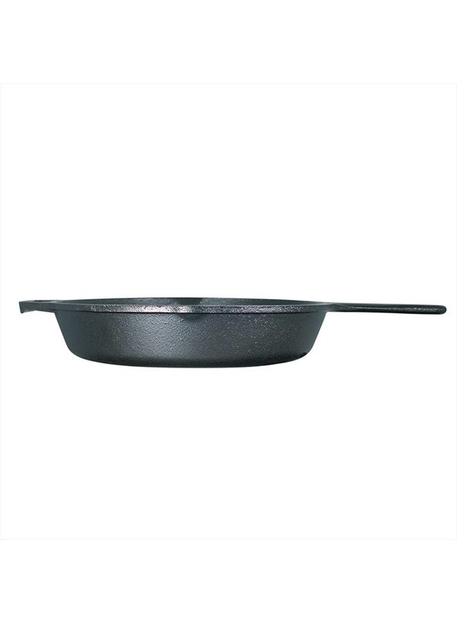 10.25 Inch Cast Iron Pre-Seasoned Skillet – Signature Teardrop Handle - Use in the Oven, on the Stove, on the Grill, or Over a Campfire, Black