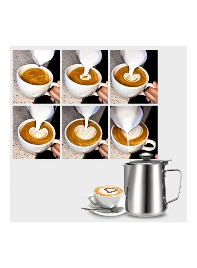 Stainless Steel Milk Container With Lid Silver 16.5cm