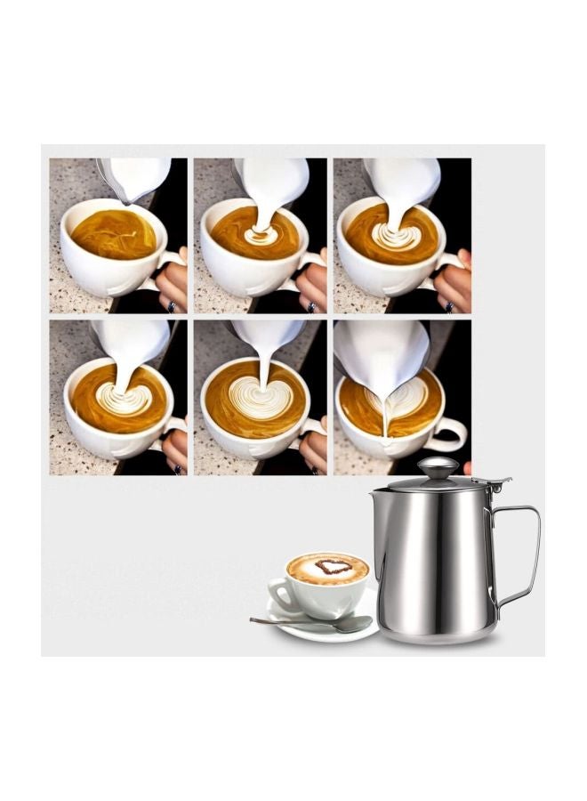 Stainless Steel Milk Container With Lid Silver 16.5cm