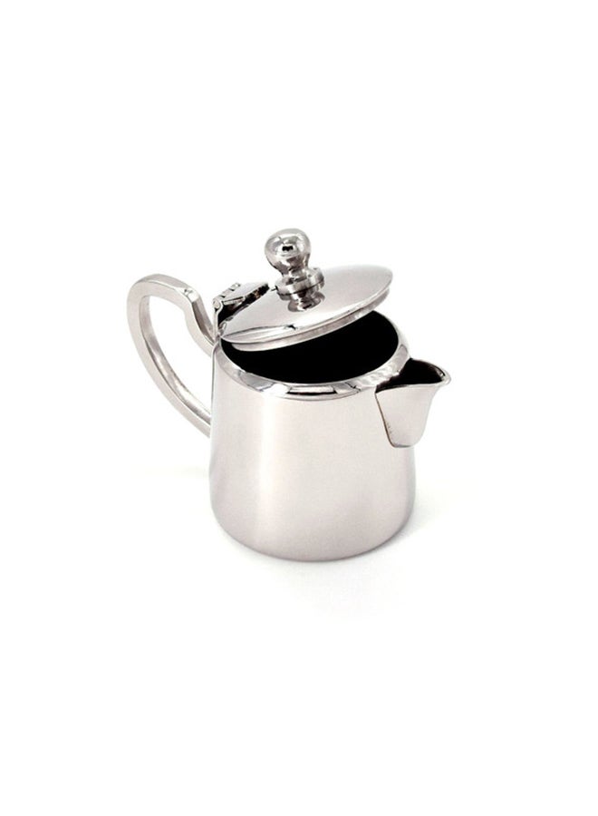 Milk Pot With Lid And Handle Silver 11x9x10cm