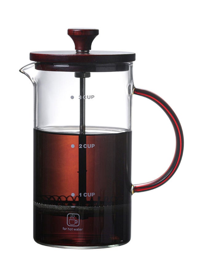 French Press Coffee Maker Clear/Red/Black