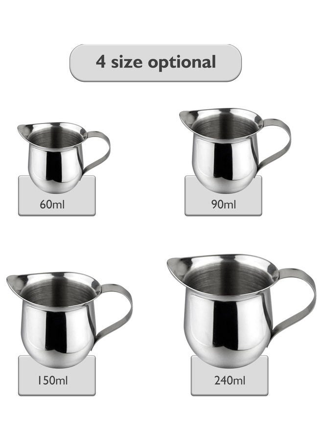 90ML Stainless Steel Milk Frothing Pitcher Silver