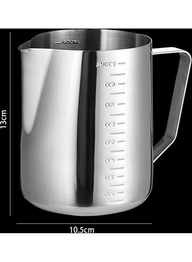 Stainless Steel Milk Froth Cup Silver 10.5x13cm