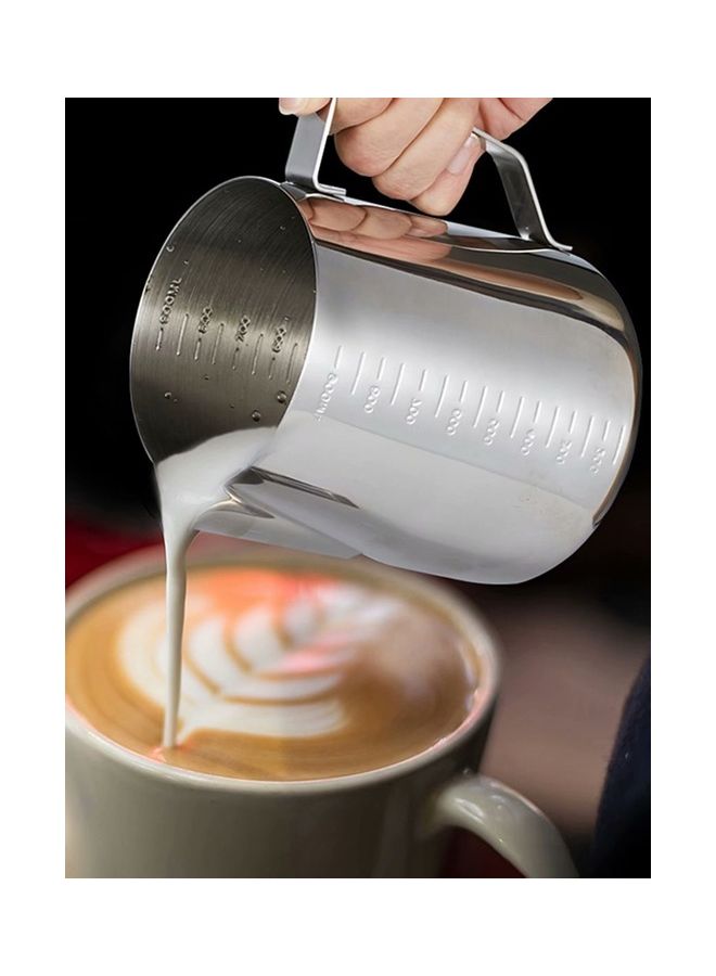Stainless Steel Milk Froth Cup Silver 10.5x13cm