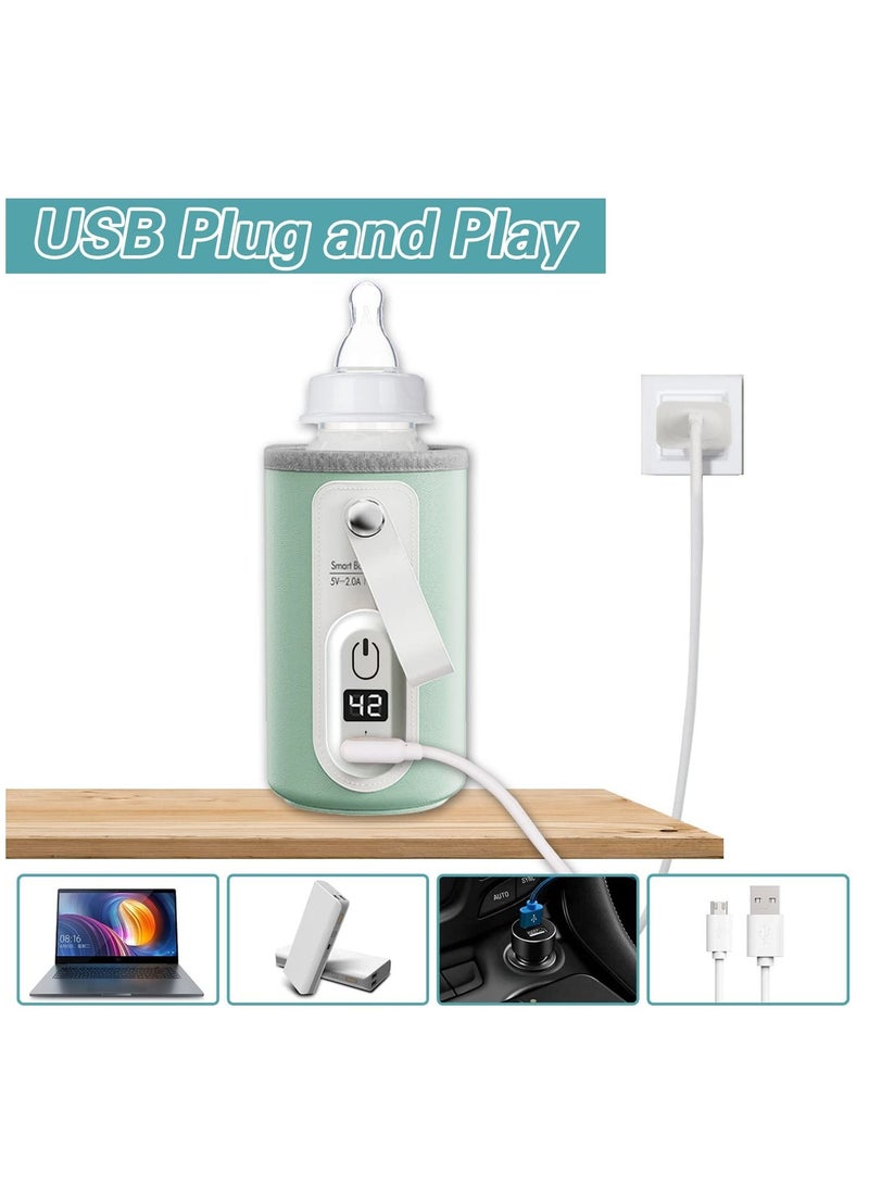 Portable milk heater, USB heater for baby milk bottle (suitable for baby milk bottle)