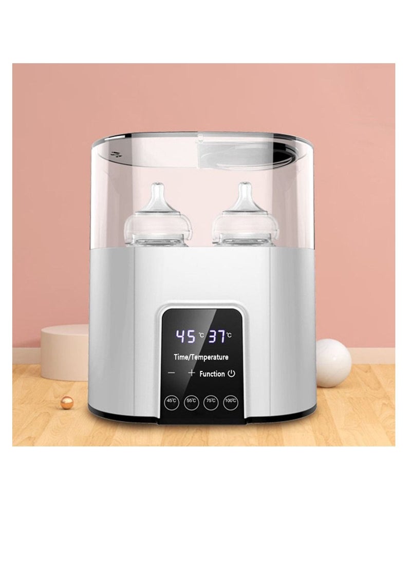 Baby Bottle Warmer Sterilizer, Portable Fast Milk Warmer with Timer, BPA-Free Food Heater Defrost, Smart Temp Control